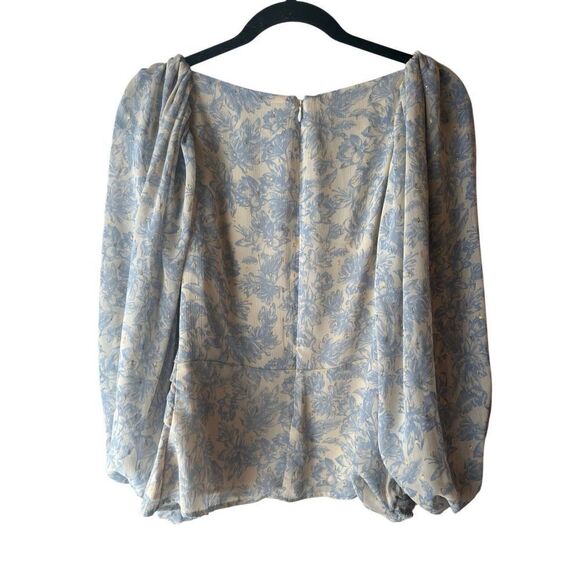 Express chiffon balloon sleeve romantic blouse S - Picture 2 of 10